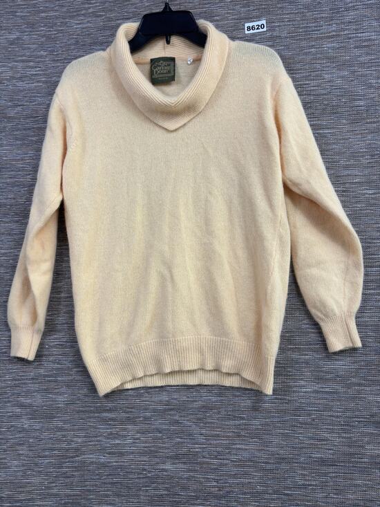 Carraig Donn Sweaters - VTG Carraig Donn Ireland Turtleneck knit Sweater Womens S Cream Wool Angora